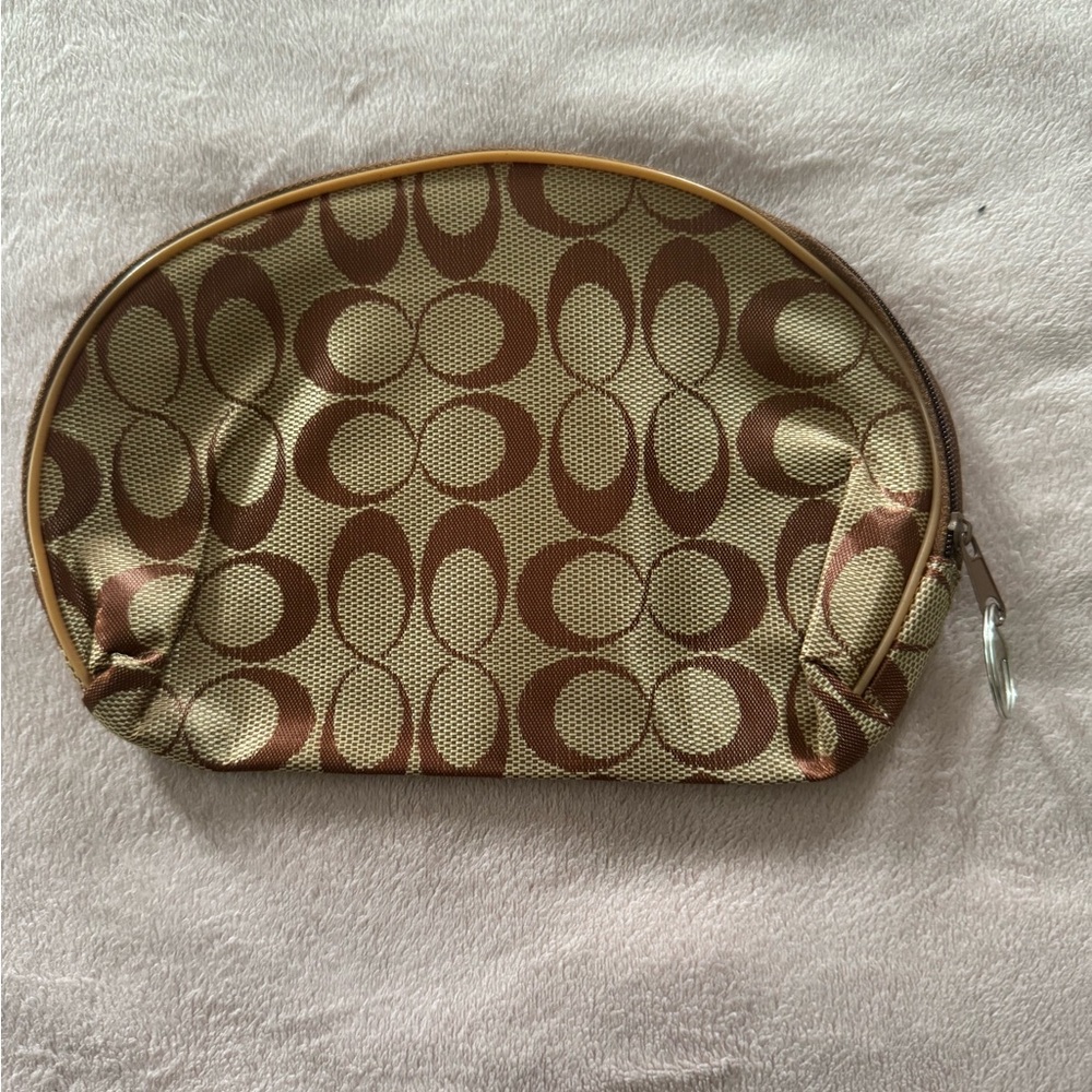 Brown and Tan Patterned Pouch